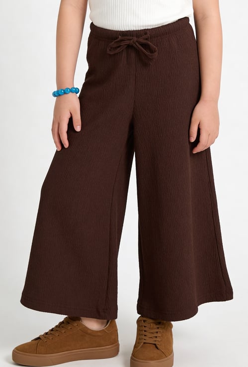 Girls Textured Trousers