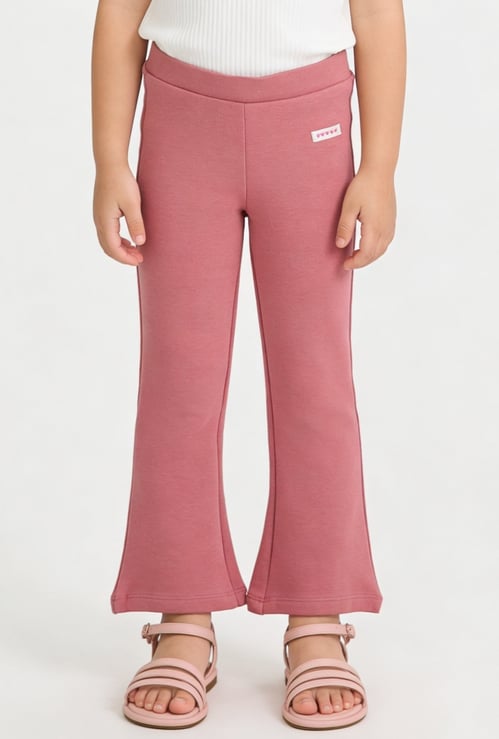 Girls Knit Flared Track Pants
