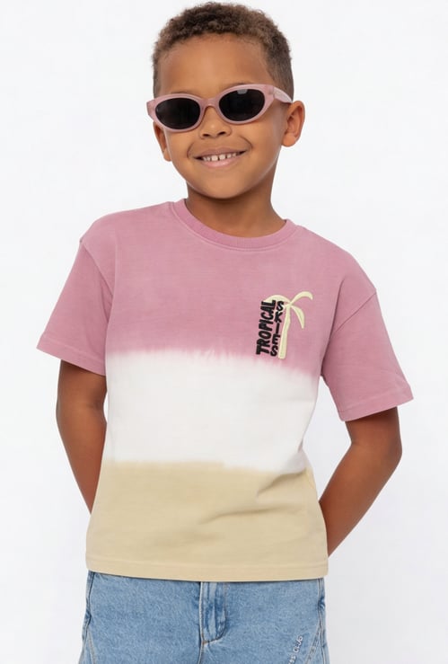 Boys Ombre Embroidered T-shirt