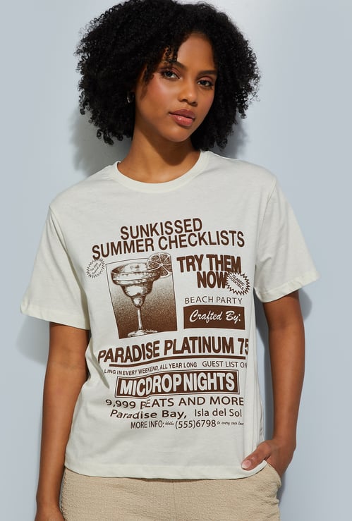 URB_N Women Printed Relaxed Fit T-shirt