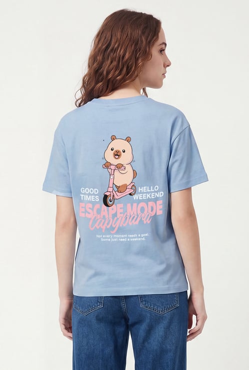 Girls Capybara Printed T-shirt