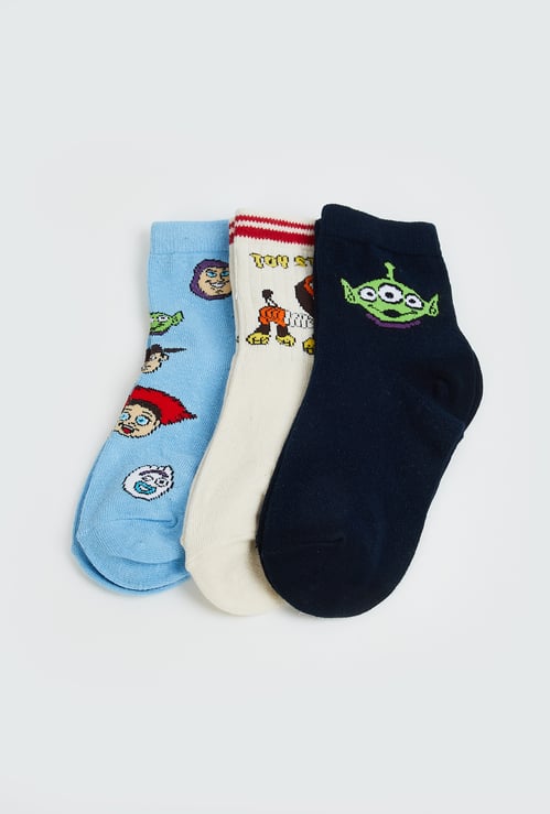 Boys Toy Story Ankle Length Socks - Pack of 3