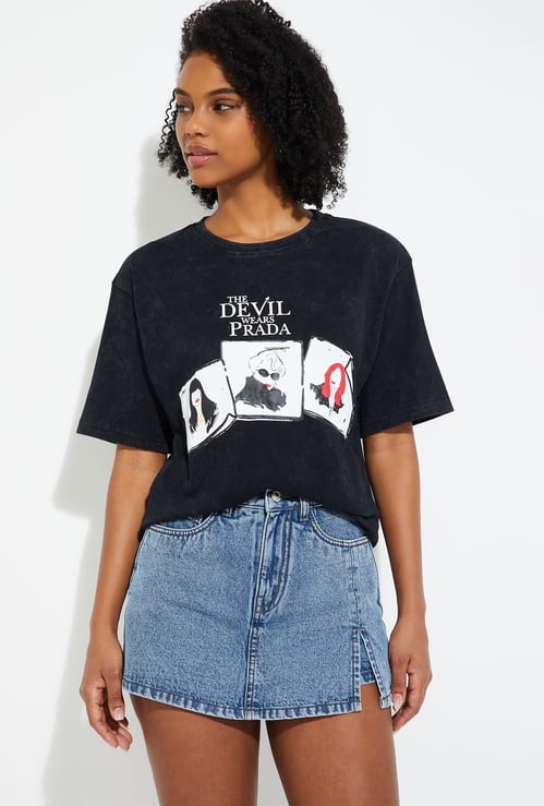 URB_N Women Printed Oversized T-shirt