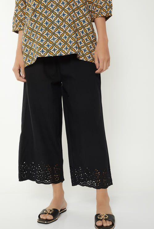 Women Schiffli Hem Palazzos