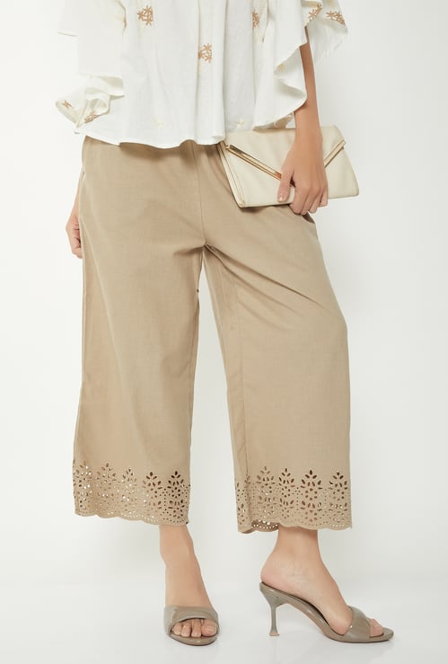 Women Schiffli Hem Palazzos