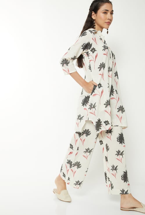 Women Floral Print Straight Kurta Set