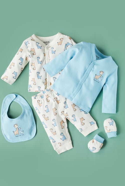 Infant Boys Printed Clothing Gift Set - Pack of 5