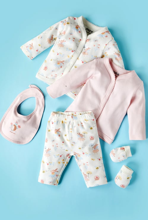 Infant Girls Printed Gift Set - Pack of 5