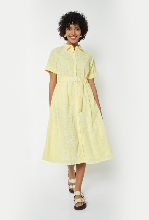 Women Printed Shirt Dress