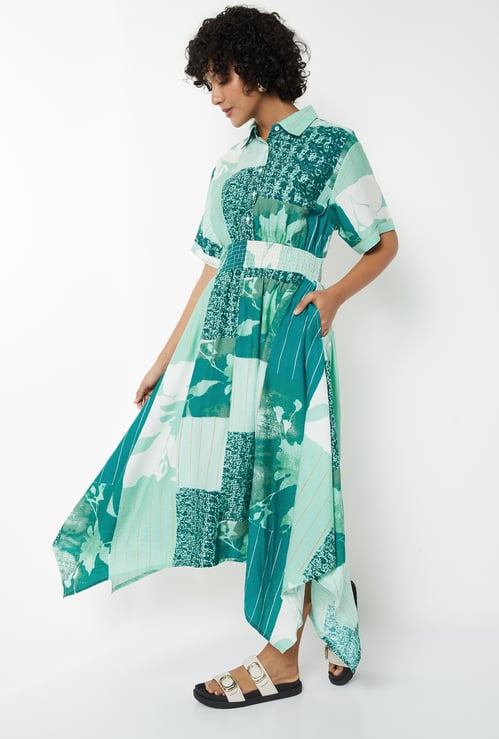 Women Printed Asymmetric Dress