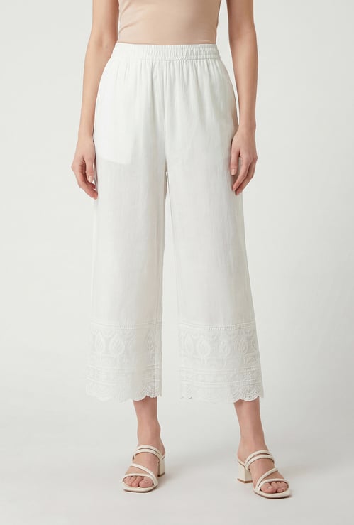 Women Embroidered Palazzos