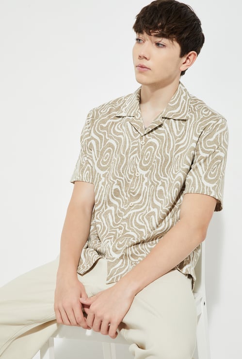 URB_N Men Jacquard Resort Shirt