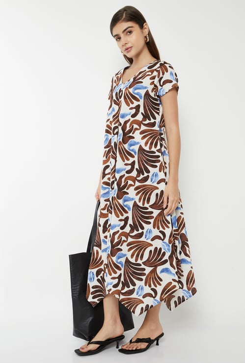 Women Printed Asymmetric Dress