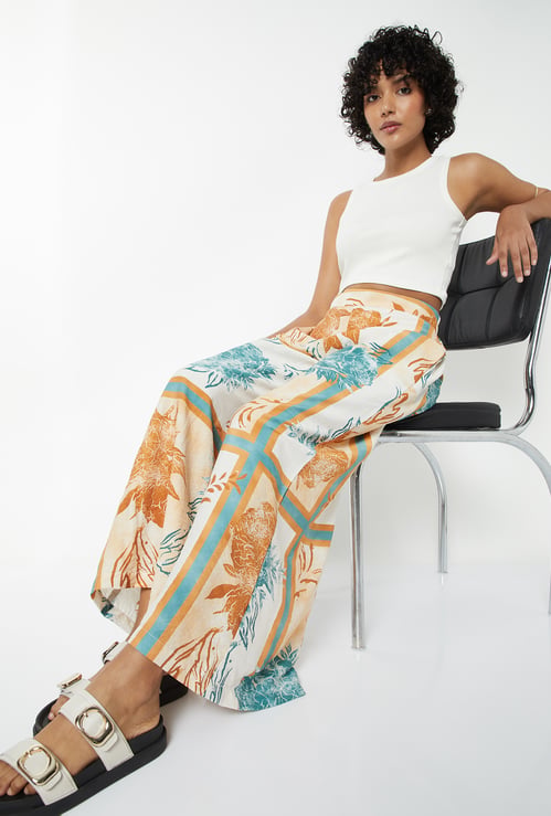 Women Printed Wide Leg Palazzos
