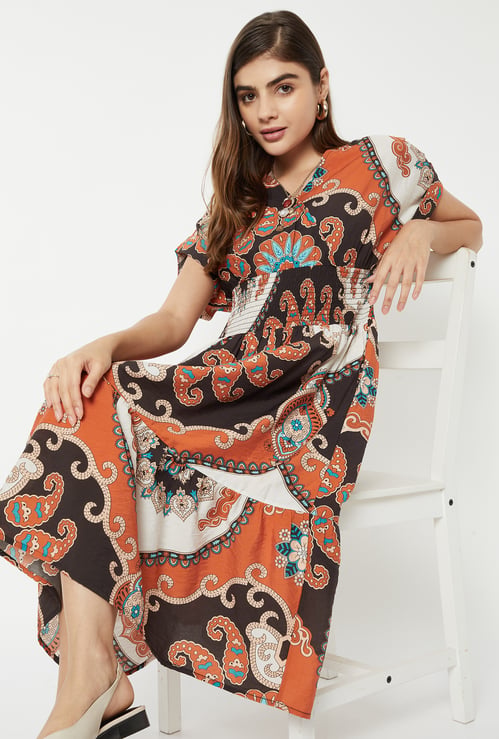 Women Paisley Print A-line Dress