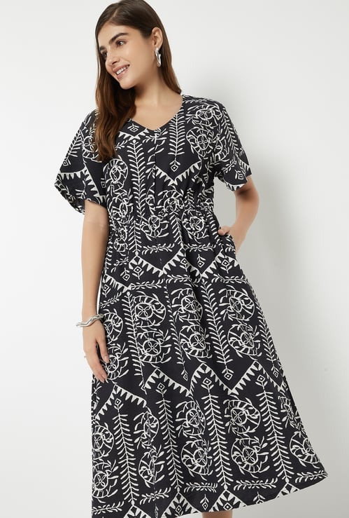 Women Printed A-line Dress