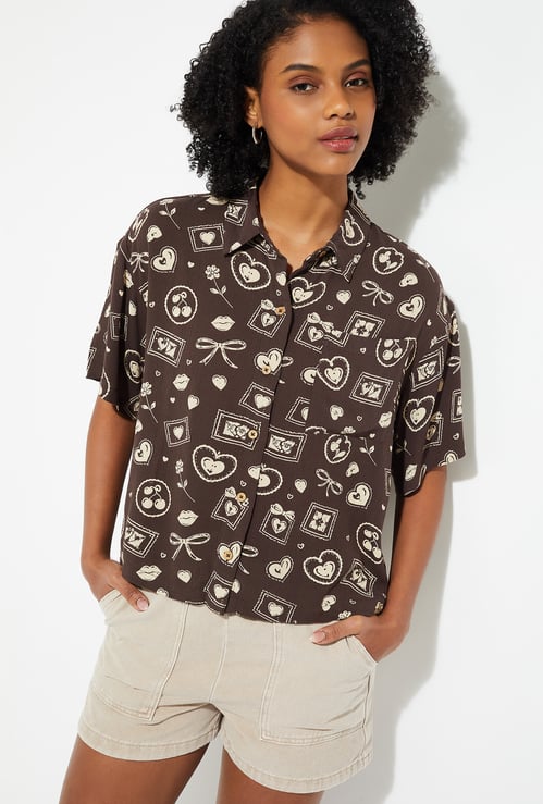 URB_N Women Printed Regular Fit Shirt