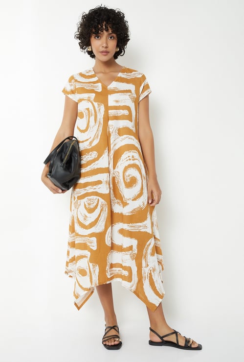 Women Printed Asymmetric Dress
