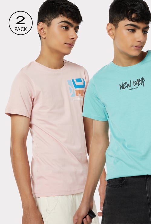 Boys Printed T-shirt - Pack of 2