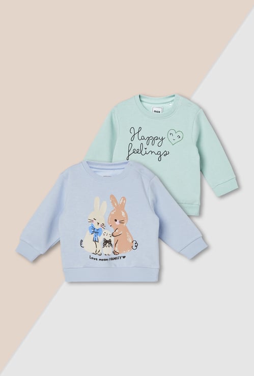 Girls Printed Sweatshirt - Pack of 2