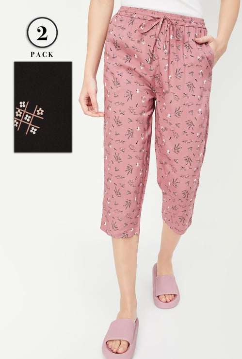 Women Printed Capris - Pack of 2