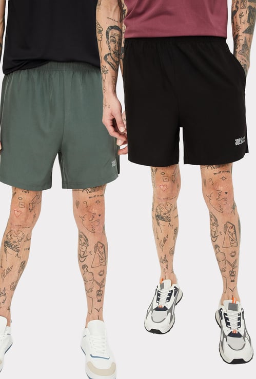 Men Printed Sports Shorts - Pack of 2