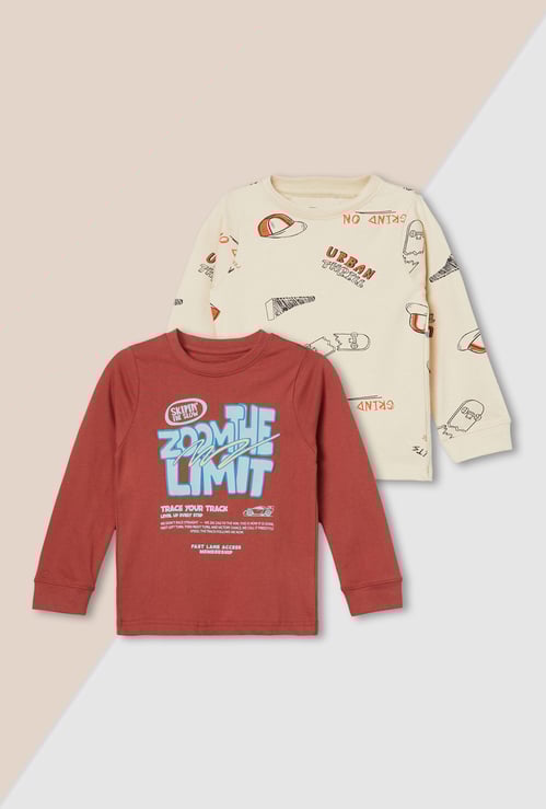 Boys Printed T-shirt - Pack of 2