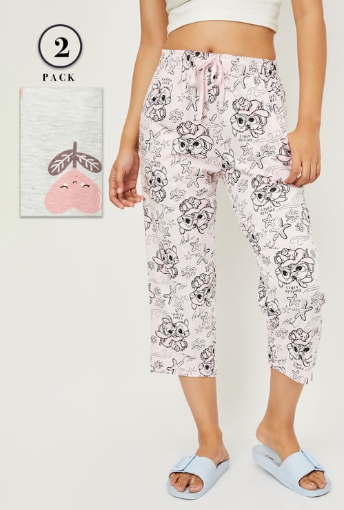 Women Snitch Printed Capris - Pack of 2