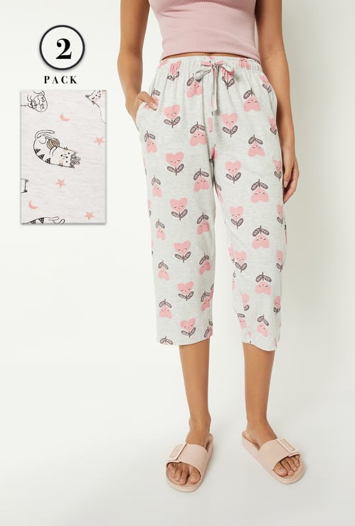 Women Printed Capris - Pack of 2