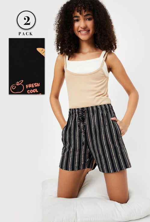 Women Assorted Loungewear Shorts - Pack of 2