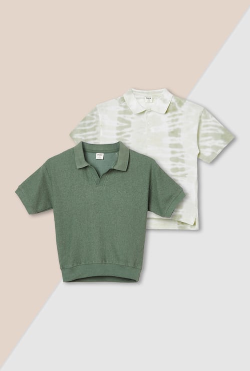 Boys Assorted Polo T-shirt - Pack of 2