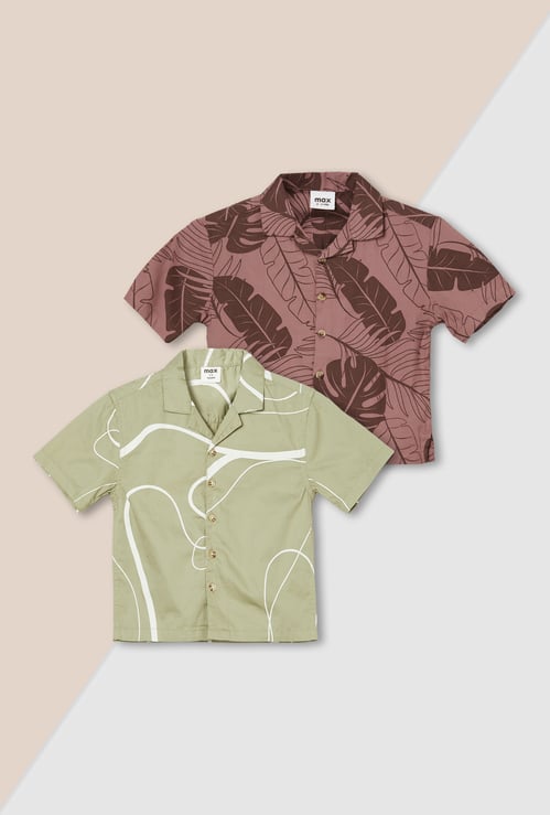 Boys Printed Resort Shirt - Pack of 2