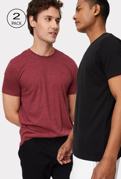 Men Solid Lounge T-shirt - Pack of 2