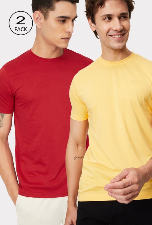 Men Solid Lounge T-shirt - Pack of 2