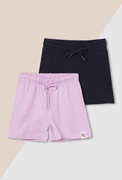 Girls Knitted Shorts - Pack of 2