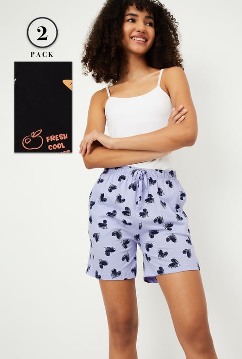 Women Printed Shorts - Pack of 2