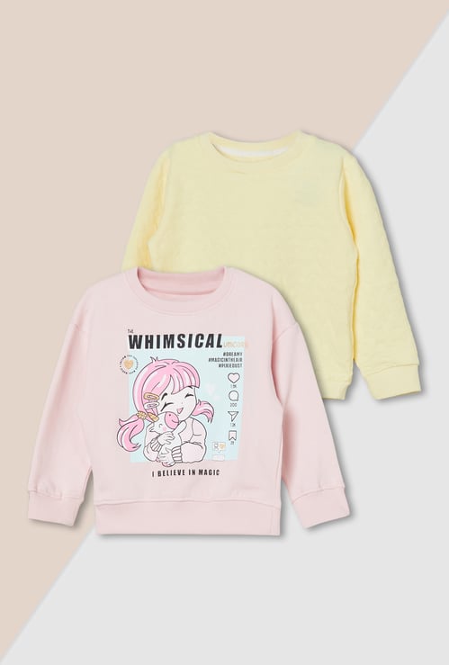 Girls Assorted Sweatshirt - Pack of 2