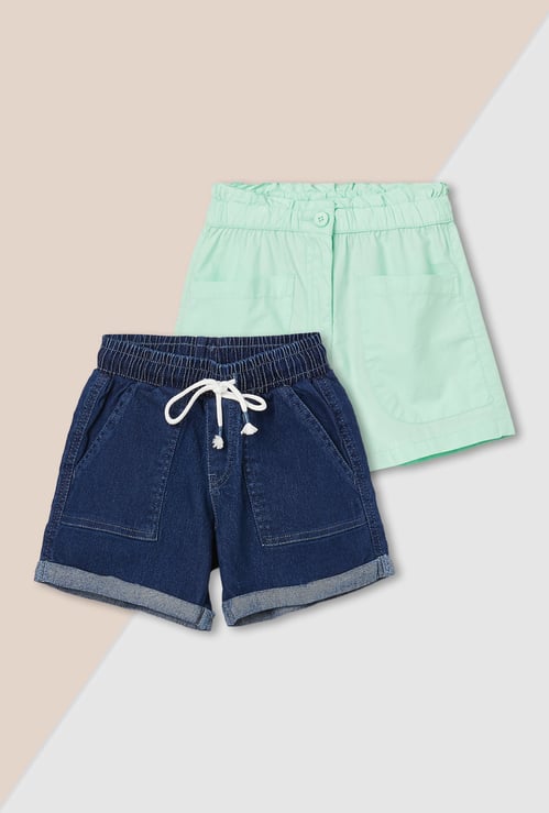 Girls Assorted Shorts - Pack of 2