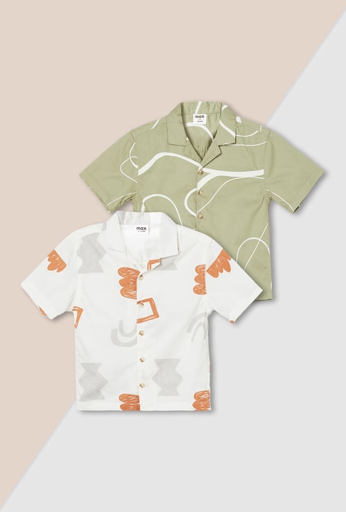 Boys Printed Resort Shirt - Pack of 2