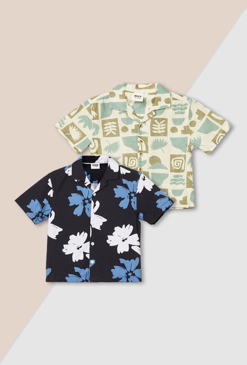 Boys Printed Resort Shirt - Pack of 2