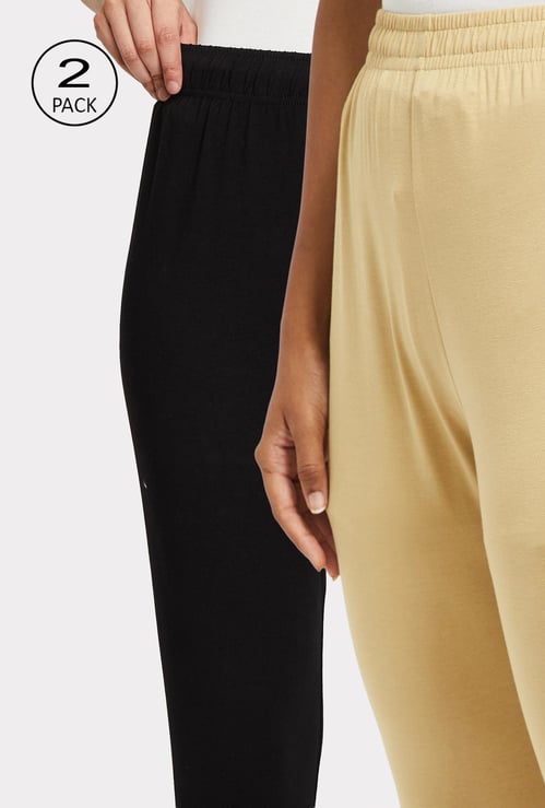 Women Solid Churidars - Pack of 2