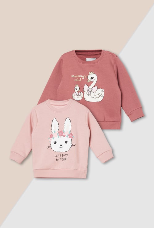 Girls Printed Sweatshirt - Pack of 2
