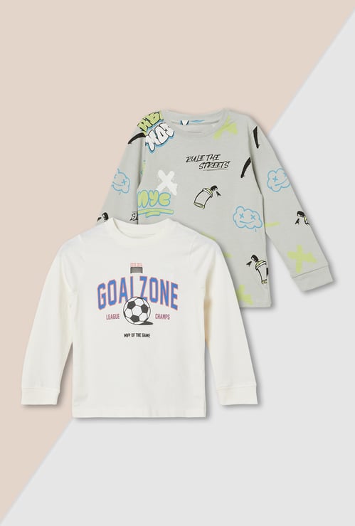 Boys Printed T-shirts - Pack of 2