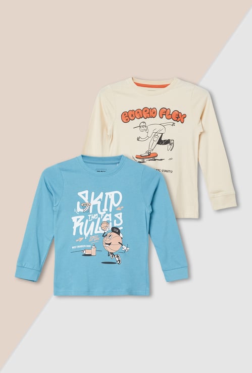 Boys Printed T-shirts - Pack of 2