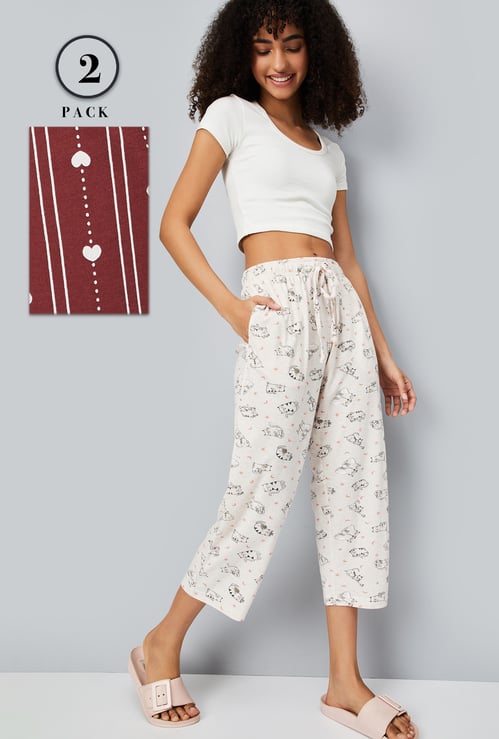Women Printed Capris - Pack of 2