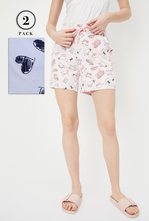 Women Printed Shorts - Pack of 2