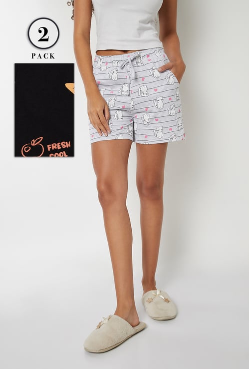 Women Printed Shorts - Pack of 2