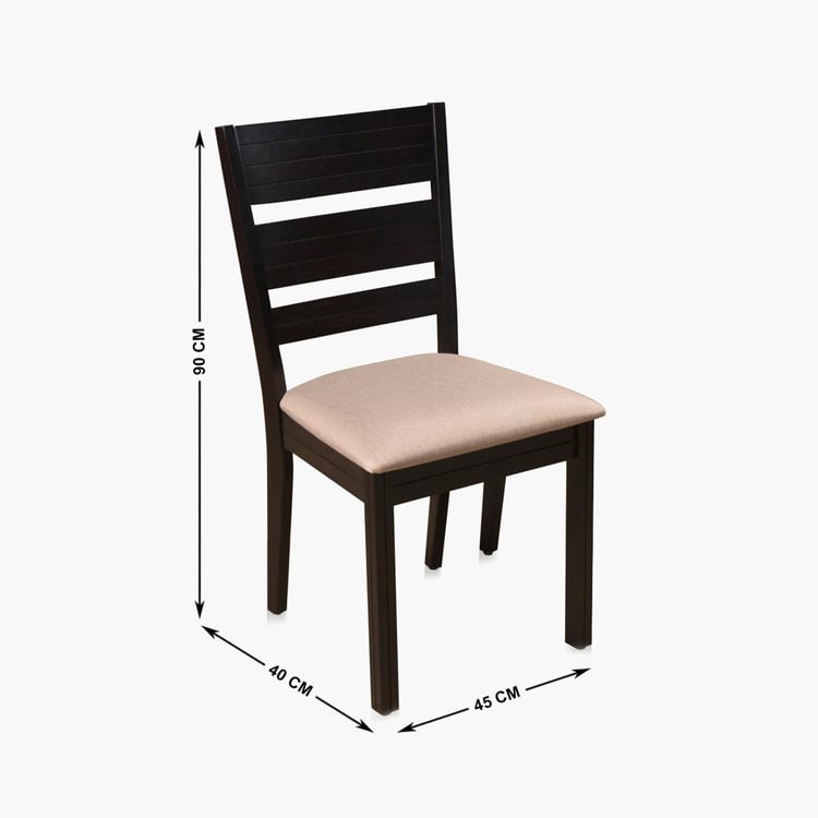 Montoya Solid Wood 4-Seater Dining Set with Chairs and Bench - Brown