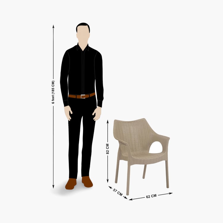 Abigail Polypropylene Outdoor Chair - Beige