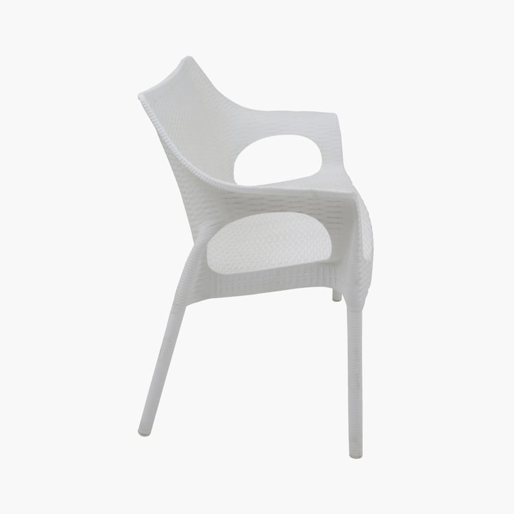 Abigail Polypropylene Outdoor Loveseat - White